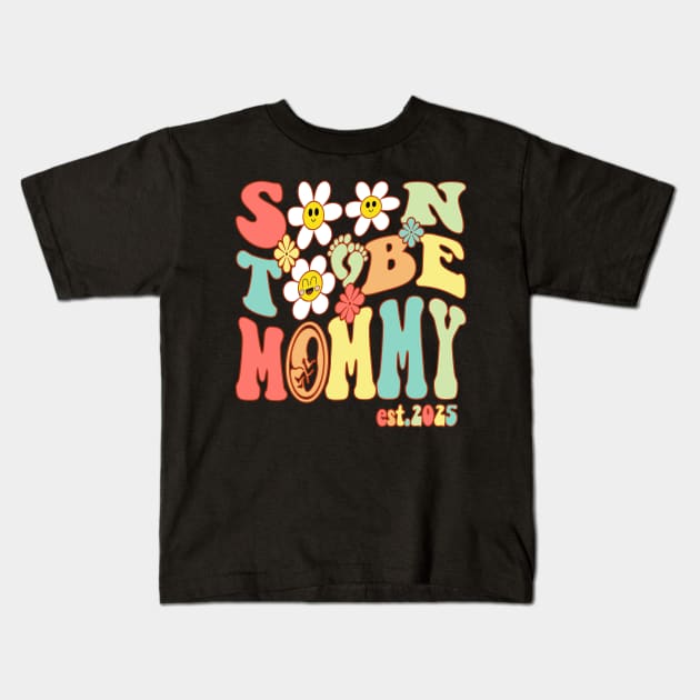 Soon To Be Mommy 2025 Kids T-Shirt by Vcormier